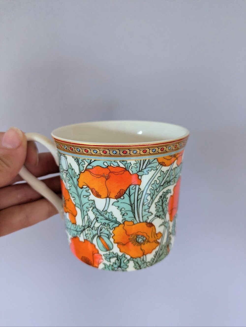 STECHCOL GRACIE BONE CHINA MUG CUP POPPYS Tea Morris Impressions Poppy Flower